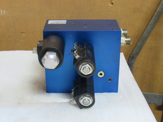 FLUID POWER SALES HYDRAULIC SOLENOID VALVE 1000183 211584EA REV C 24V COIL USED