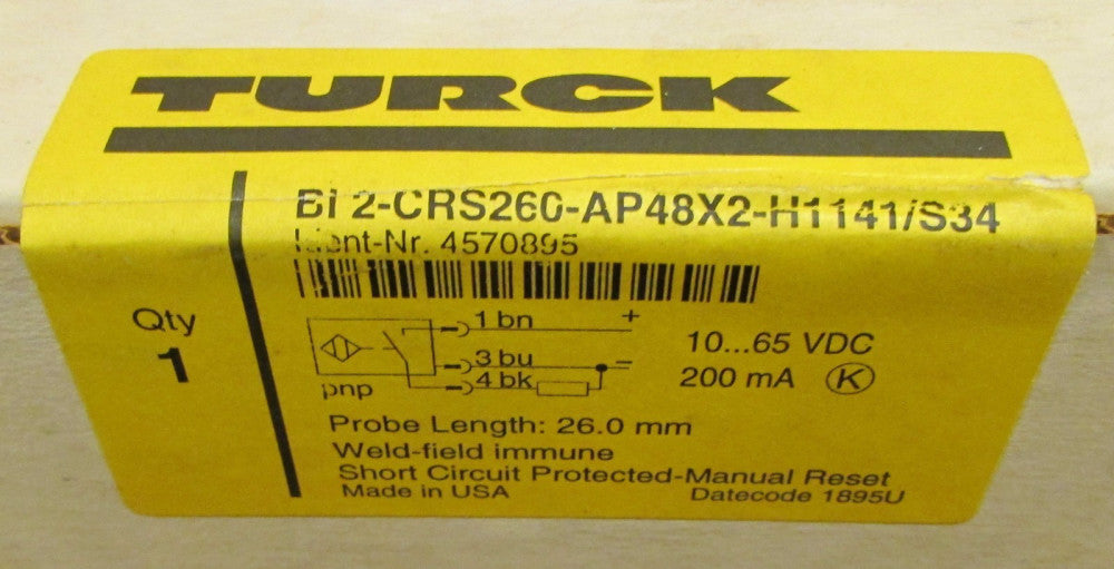 TURCK BI 2 CRS260 AP48X2 H1141 S34 Proximity Sensor
