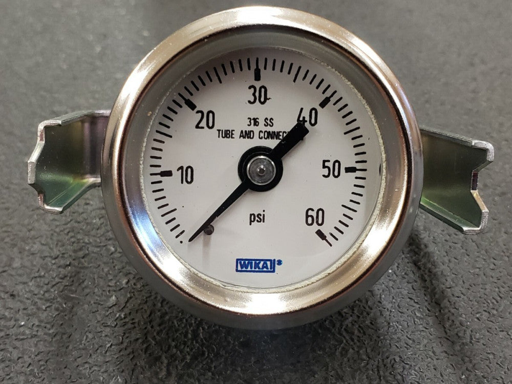 NEW, WIKA, Type 131.11-1.5-CBM-1/8NPT-0-60, P/N 50046497 - Utility Gauge+bracket