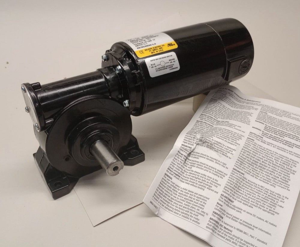 Baldor GP7400 Gear Motor 1/8hp 90V-DC 173rpm Ratio 11:1 JK-2424P 24A001Z010G6