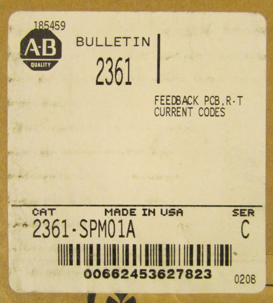 ALLEN BRADLEY PCB R-T Current Code DC Drive Control Module 2361 SPM01A