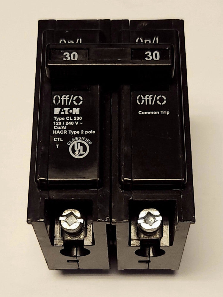 EATON CUTLER HAMMER CL230 2 Pole 30 AMP Type CL Circuit Breaker 240 VAC
