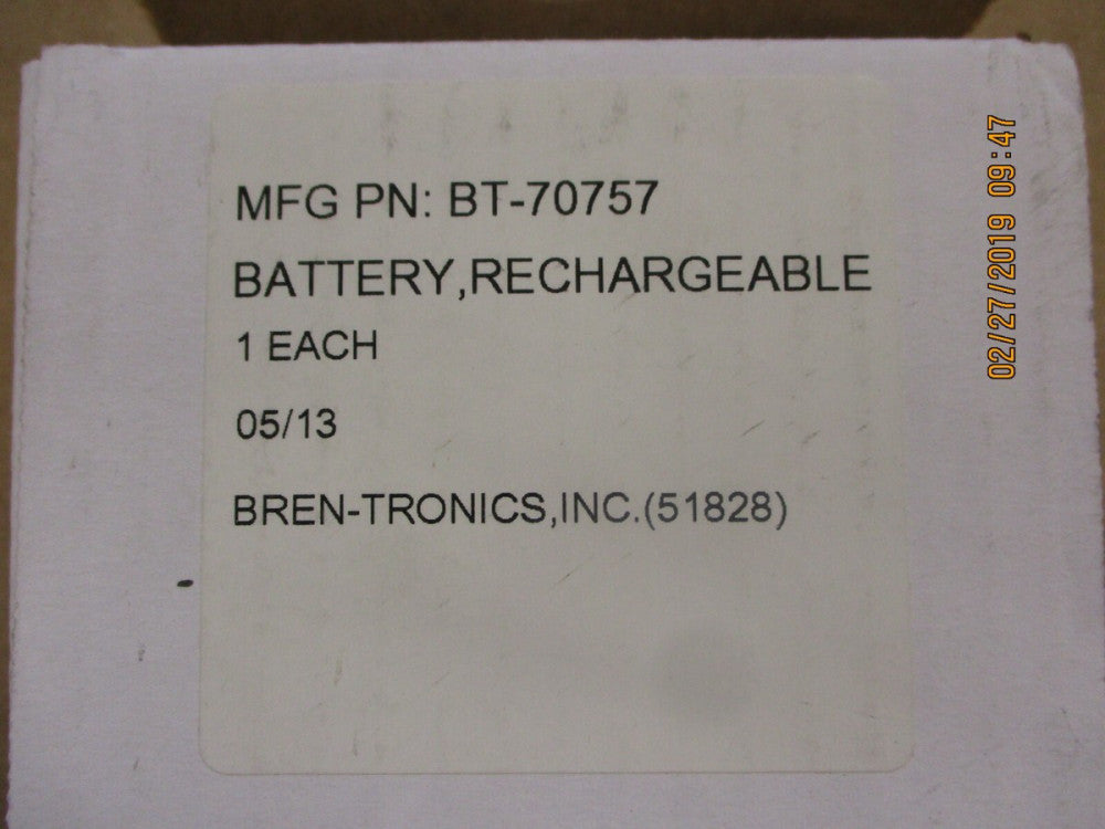 BT-70757 BREN-TRONICS 2.2AH RECHARGEABLE, LITHIUM-ION BATTERY BRAND NEW!