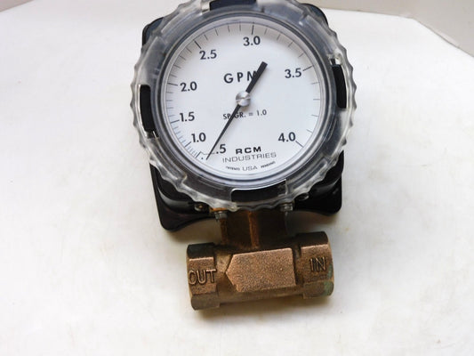 RCM INDUSTRIES 1/2-71-L-4 FLOWMETER 0.5-4.0GPM