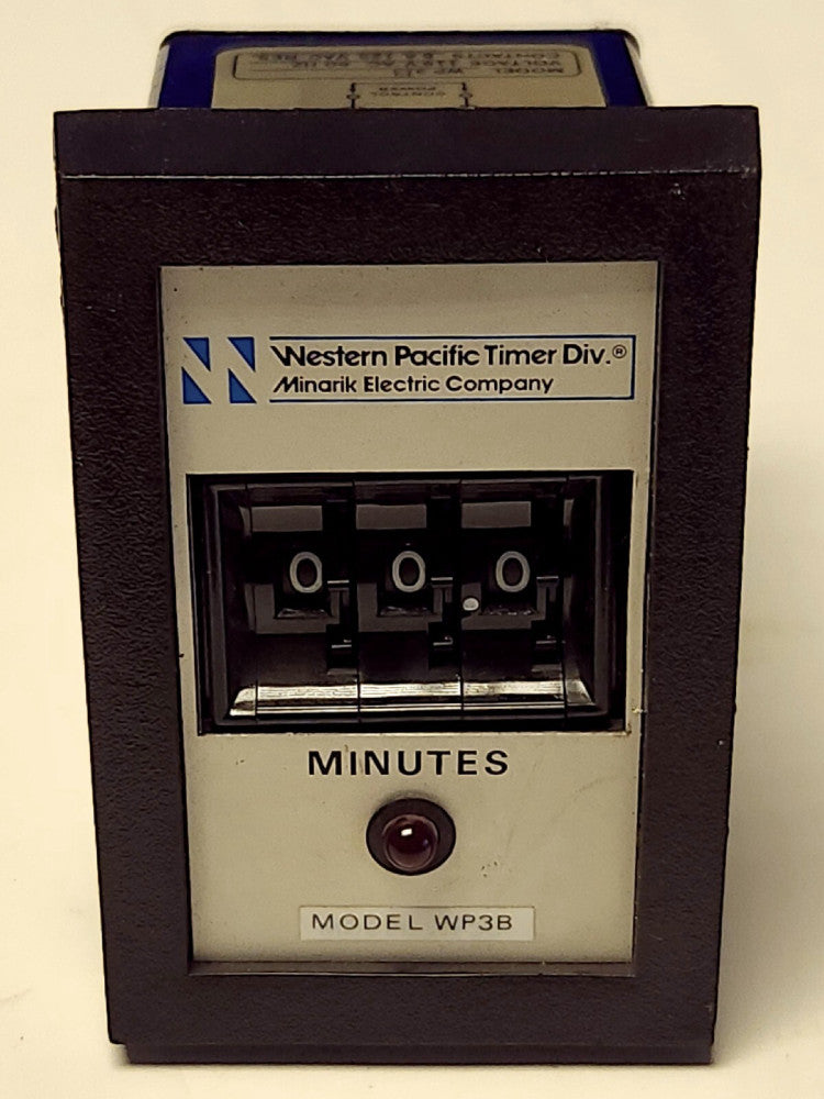 WESTERN PACIFIC MINARIK Electric WP3B Relay Timer Timing Module 115 VAC 6 AMP