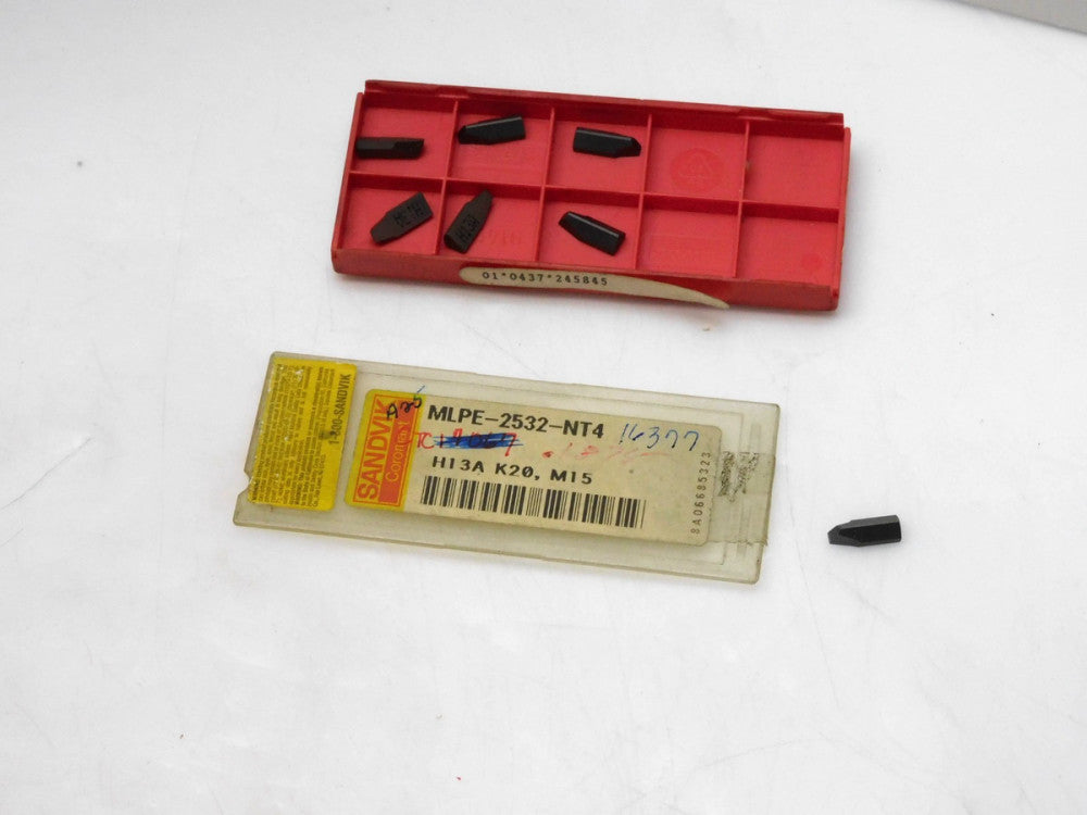 LOT OF 7 SANDVIK MLPE-2532-NT4 CARBIDE INSERT H13A