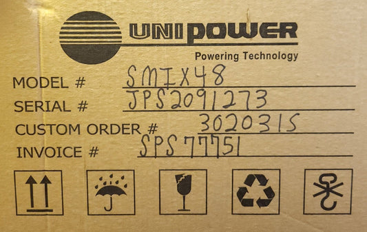 UNIPOWER SMIX48 MICROSAGEON 48 VDC POWER PLANT BASE Module Chassis