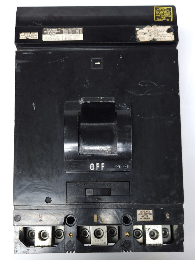 SQUARE D MA36600 3 Pole 600 AMP Type MA I LINE Circuit Breaker