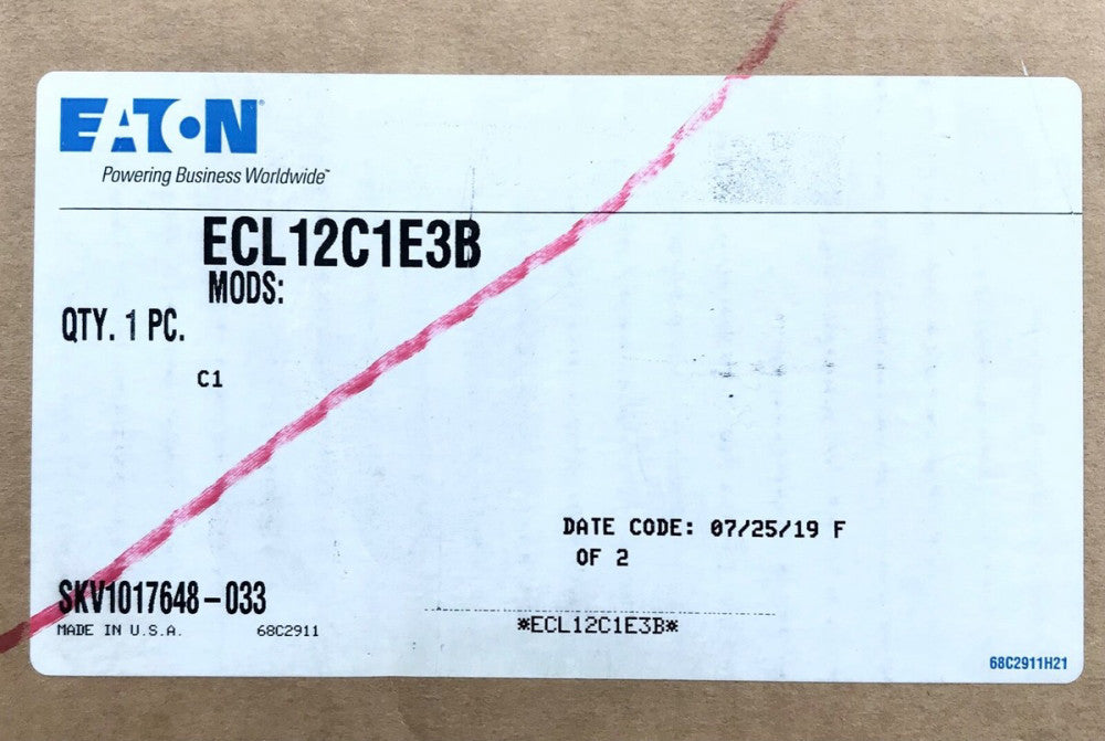 EATON ECL12C1E3B 3 Pole 30 AMP Combination Lighting Contactor Nema 1 Enclosure
