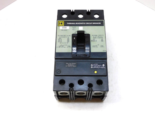 Square D KAL36150 Circuit Breaker 150A Amp 600Vac 3P pole 