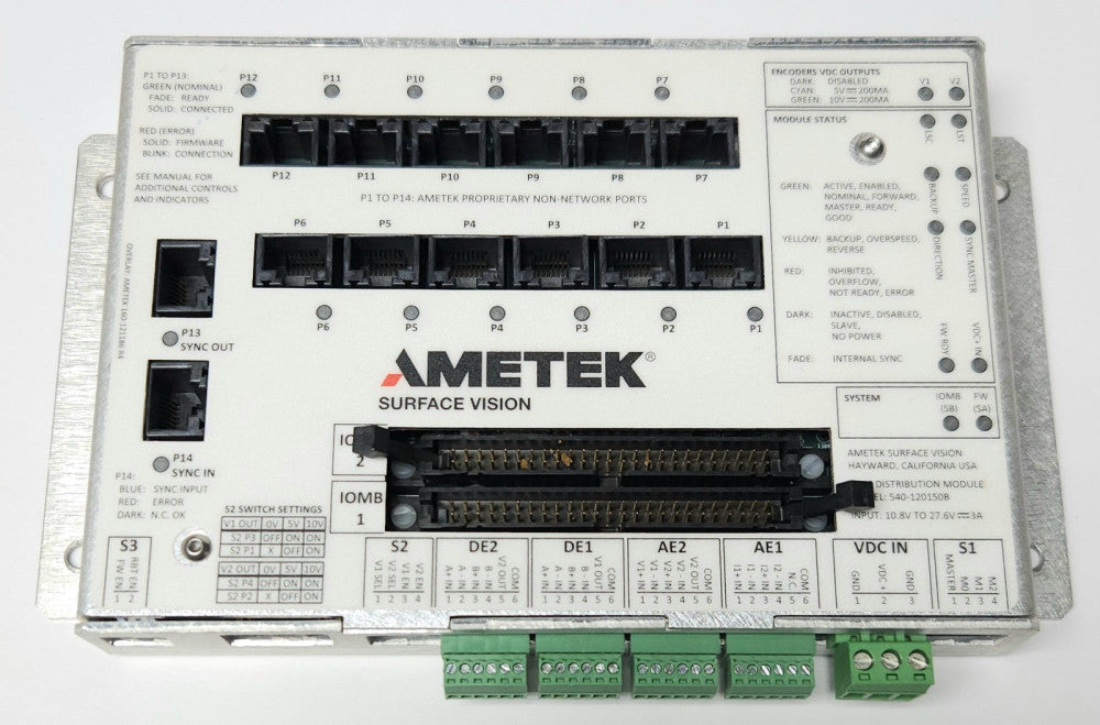 AMETEK 540 120150R8P3 Surface Vision Sync Distribution Module 540 120150B 10.8