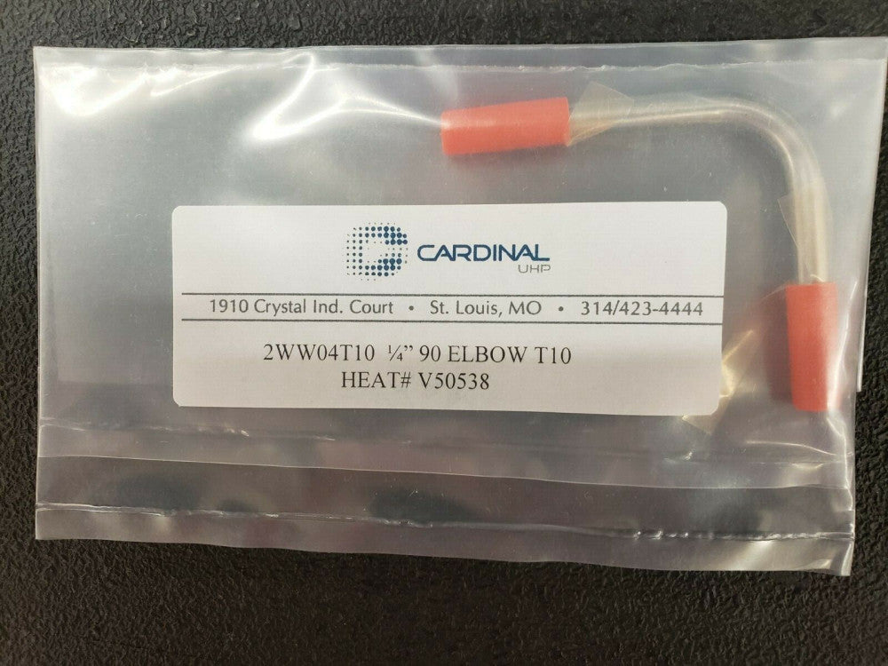 NEW, CARDINAL UHP, 2WW-04-T10, 1/4" 90 Elbow Tech 10