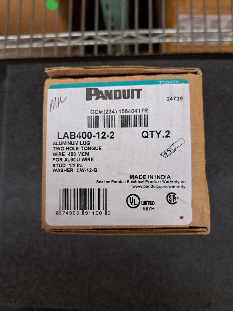 New, Panduit, LAB400-12-2, Lug Terminal 175.76mm 42.16mm