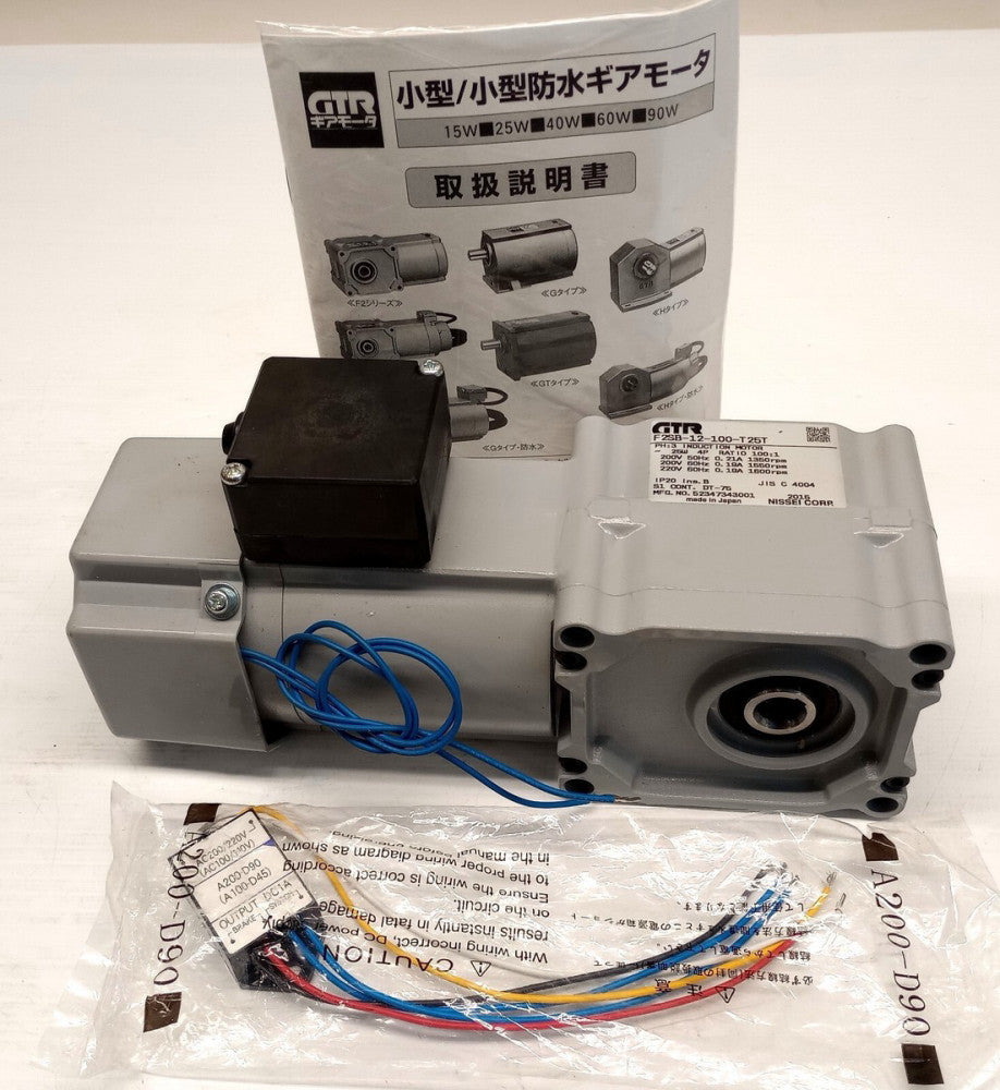 Nissei GTR F2SB-12-100-T25T Induction Motor 3PH F2SB12100T25T 52347343001