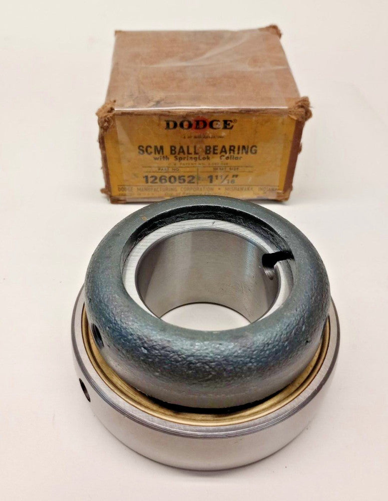 Dodge 126052 Insert Bearing, Springlok Collar SCM-1-11/16-A 1.6875 ID x 3.543 OD