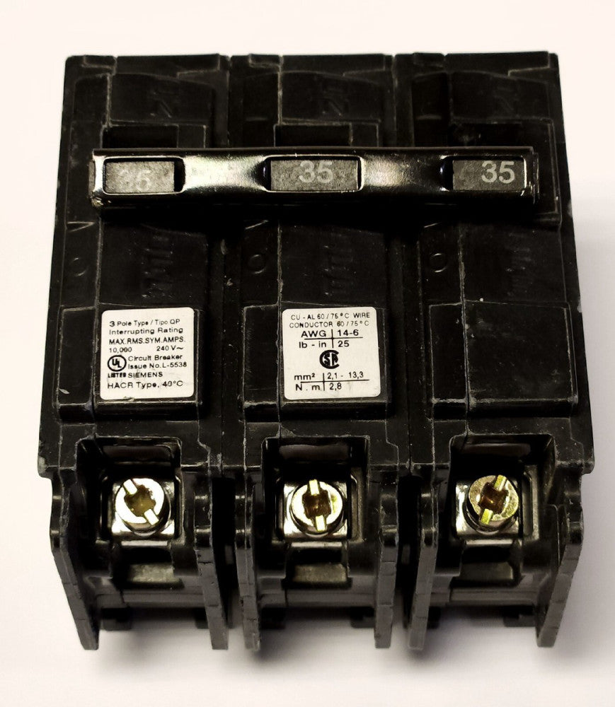 SIEMENS Q335 3 Pole 35 AMP Type QP Circuit Breaker