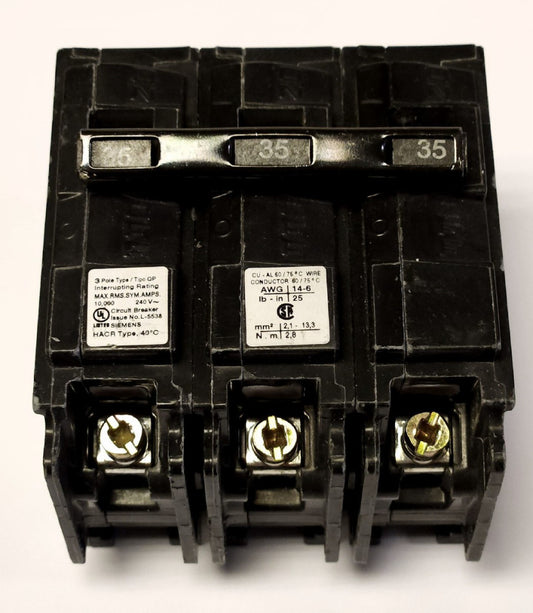 SIEMENS Q335 3 Pole 35 AMP Type QP Circuit Breaker