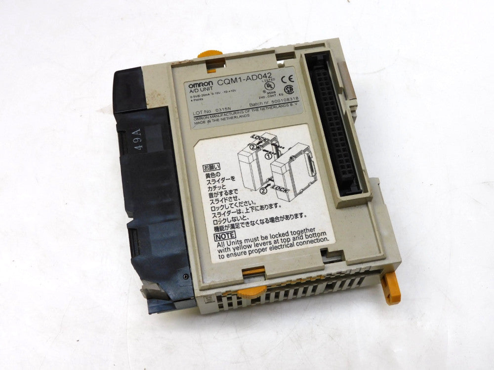 OMRON CQM1-AD042 A/D UNIT 4 POINTS