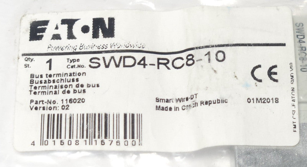 EATON SWD4 RC8 10 Smart Wire DT Bus Termination Module 116020 SWD4-RC8-10