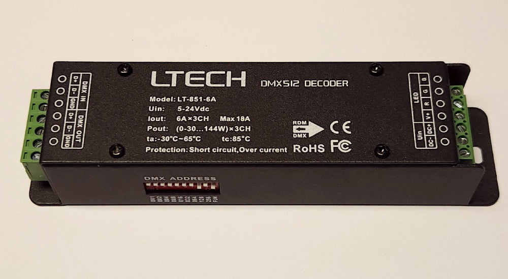 LTECH LT 851 6A DMX512 DECODER 5-24 VDC