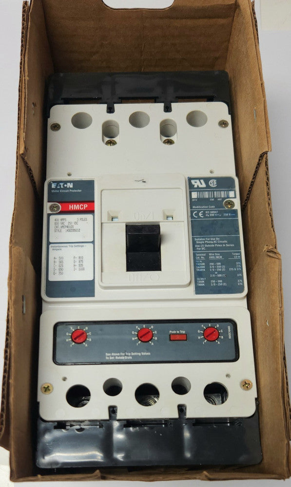 EATON CUTLER HAMMER HMCP400D5 400 AMP Type HMCP Motor Circuit Protector 500-1000