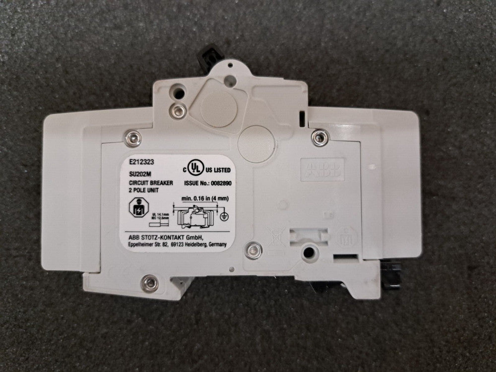 Used, ABB, SU202M-K2A, Miniature Circuit Breaker 2P-K-2A