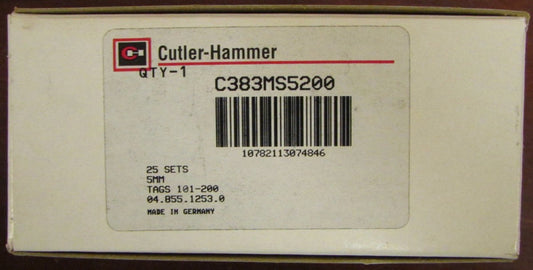 (10) CUTLER HAMMER C383MS5200 WIELAND 04.845.1953.025X Tags 9705A 5 10 B 181 190