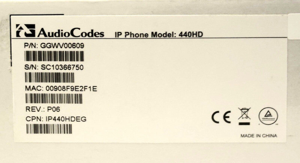 AUDIO CODES GGWV00609 IP440HDEG 440HD IP Business Desk PHONE