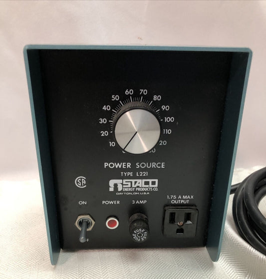 Staco Energy Type L221 Industrial Control Variable Autotransformer