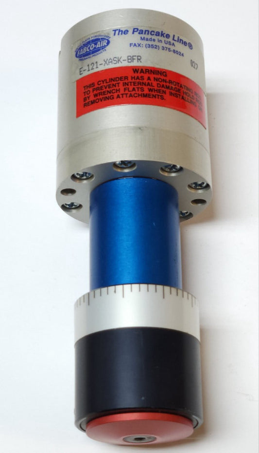 FABCO AIR E 121 XASK BFR PANCAKE LINE DIAL A STROKE PNEUMATIC CYLINDER