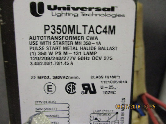 P350MLTAC4M-500K Universal Lighitng 350W PS M131 QUAD 60Hz C&C BRAND NEW!