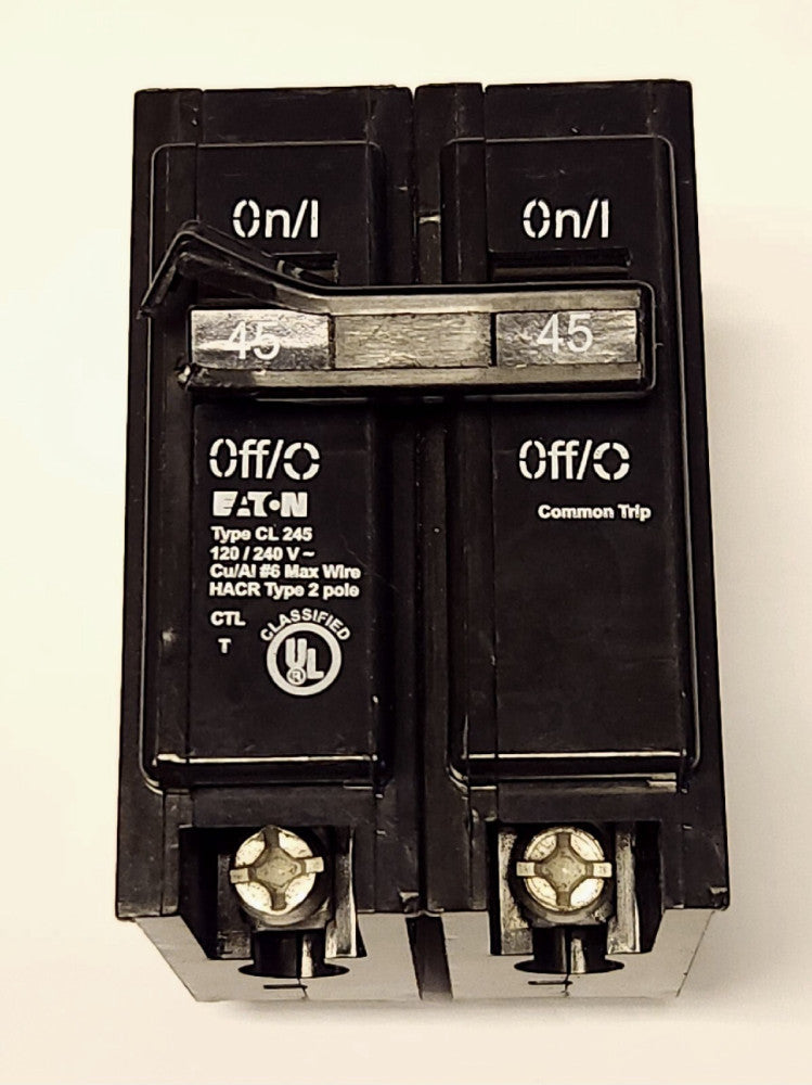 EATON CUTLER HAMMER CL245 2 Pole 45 AMP Type CL Circuit Breaker