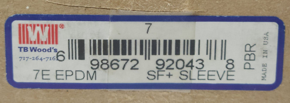 TB WOOD'S ALTRA 7E EPDM SF+ SLEEVE COUPLING Rubber 98672 92043 8 SURE FLEX PLUS