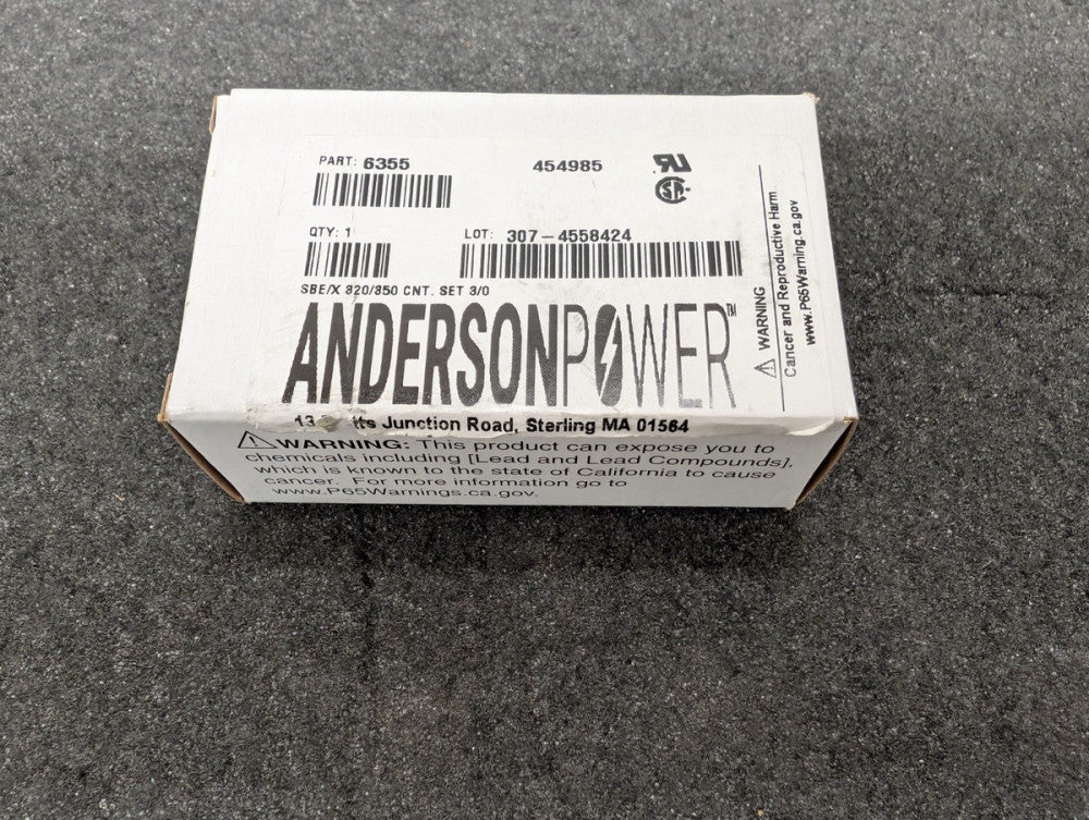 New, Anderson Power Products, 6355, H.D. Power Conn. SBE/SBX 36586 AWG CONT. SET