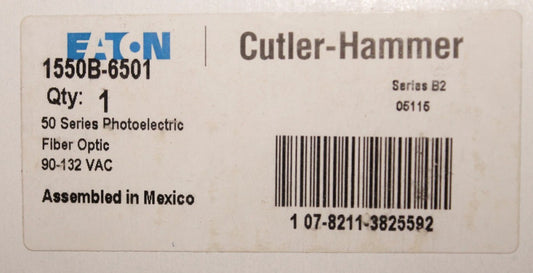 EATON CUTLER HAMMER 1550B 6501 Fiber Optic 50 Series Photoelectric Sensor