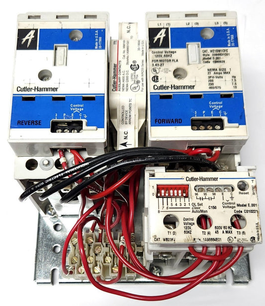 EATON CUTLER HAMMER W210M1CFC ADVANTAGE Size 1 HORIZONTAL Reversing Starter W200