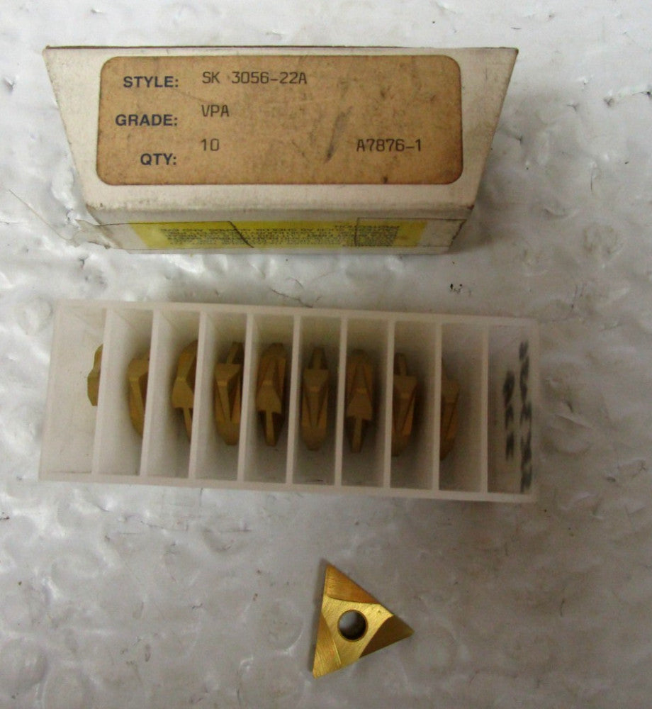 Lot Of 10 Victor VPA Carbide Insert SK 3056-22A
