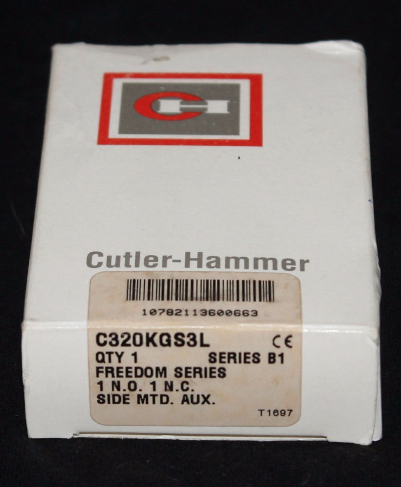 CUTLER HAMMER C320KGS3L Freedom Series 1 N.O 1 N.C Side Mount Auxiliary Contact