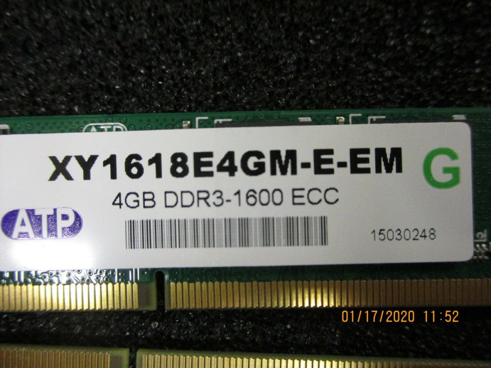 ATP - XY1618E4GM-E-EM - 4GB DDR3 1600mhz PC3-12800 ECC Server RAM