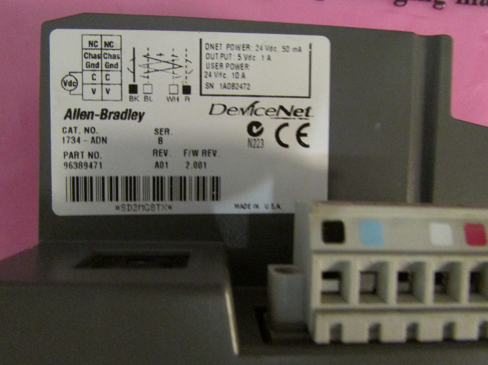 ALLEN BRADLEY 1734 ADN DeviceNet POINT I O Module
