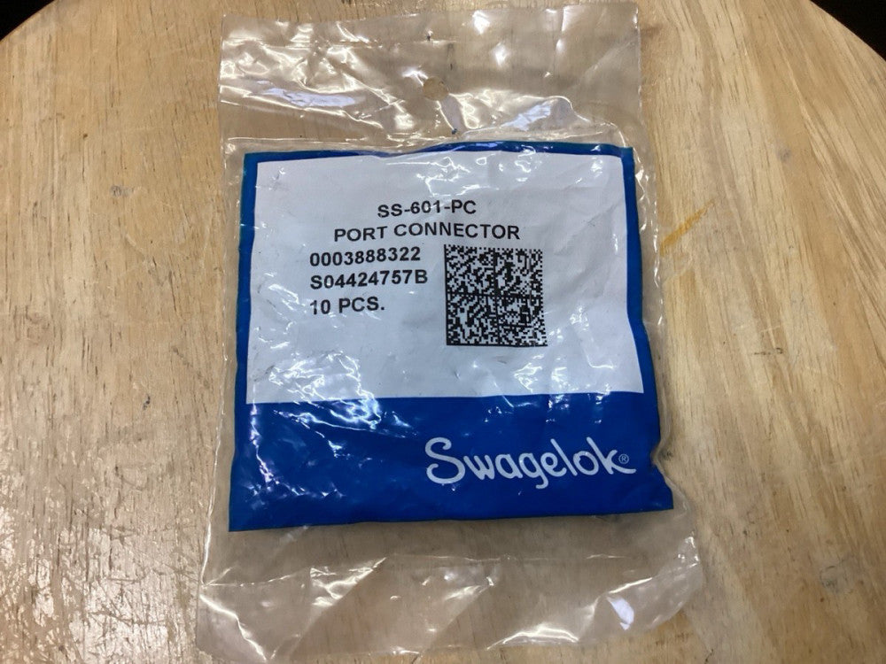 SWAGELOK SS-601-PC PORT CONNECTOR, 3/8 Inch, Pack Of 10