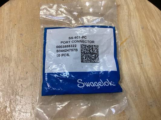 SWAGELOK SS-601-PC PORT CONNECTOR, 3/8 Inch, Pack Of 10