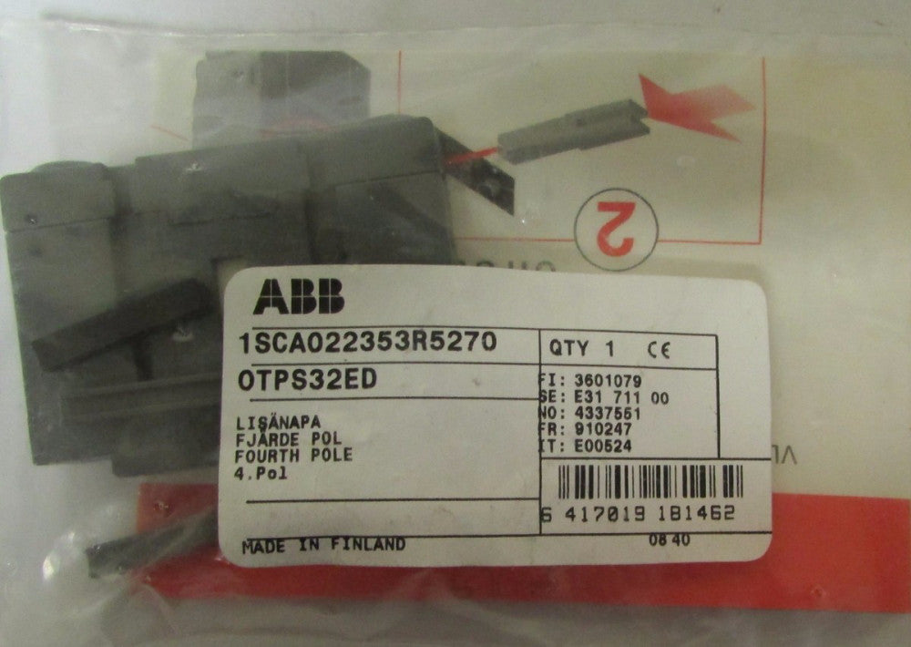 ABB OTPS32ED 40 Amp 600 VAC Auxiliary Power 4th Pole 1SCA022353R5270 0TPS32ED