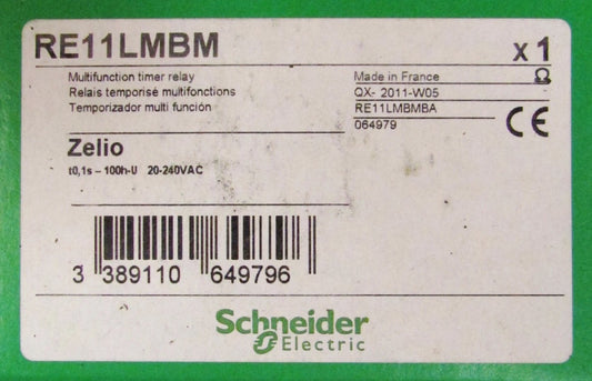 GROUPE SCHNEIDER TELEMECANIQUE ZELIO Timing Relay Timer .1 Sec-100 Hr  RE11LMBM 