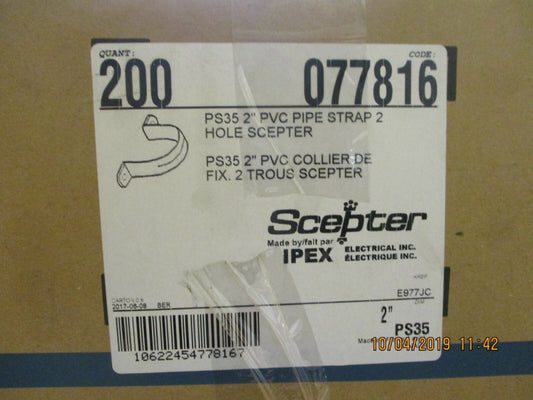 SCEPTER - 077816 - PEX 077816 2IN PVC 2H PIPE STRAP