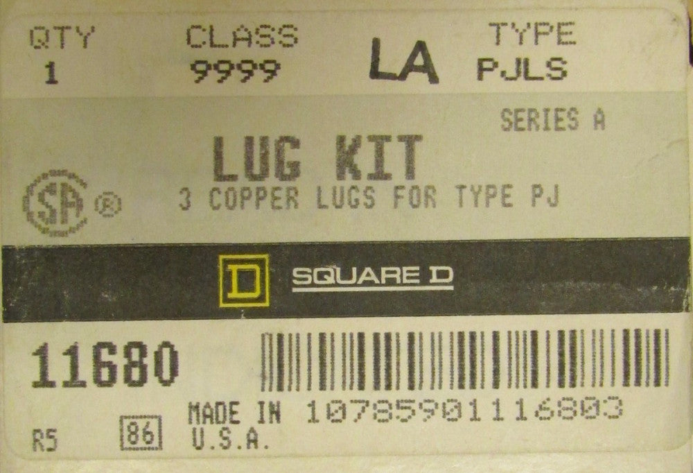 SQUARE D 9999 PJLS CU Copper Lug Terminals PJ SJ Breaker Starter 9999-PJLS LA