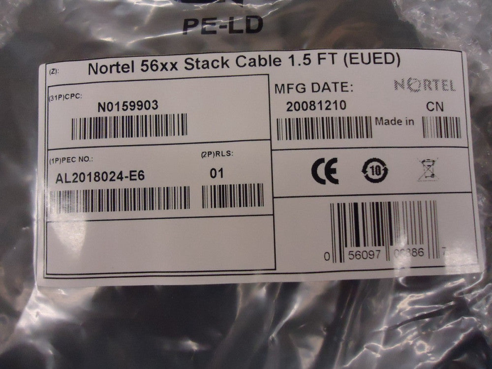 AL2018024-E6 NORTEL NETWORKS ETHERNET ROUTING SW 5600 STACKING CABLE BRAND NEW!