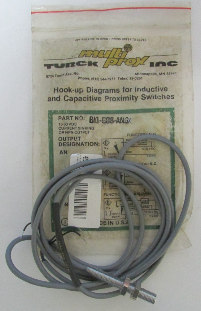 TURCK B11 G08 AN6 Multi Prox Capacitive Proximity Sensor 