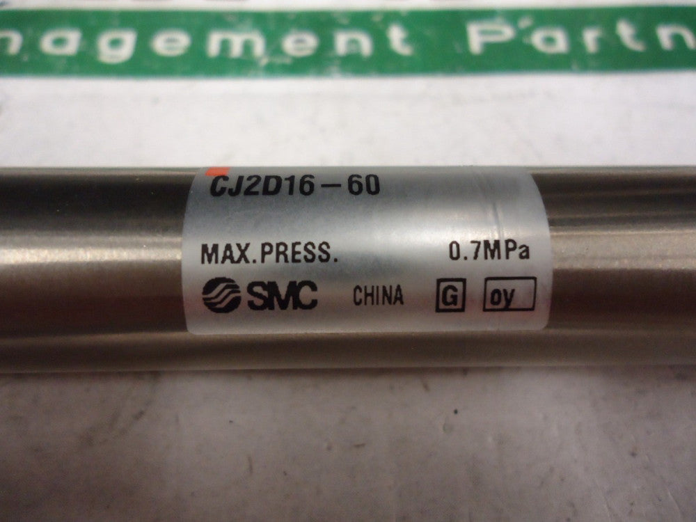 CJ2D16-60, SMC, Double Acting Round Body Cylinder, USED!