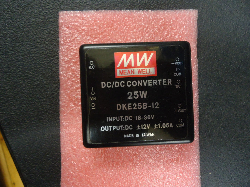 DKE25B-12 Meanwell 25 Watt DC/DC, 18-36 Vin, Dual +/- 12V O/P BRAND NEW!